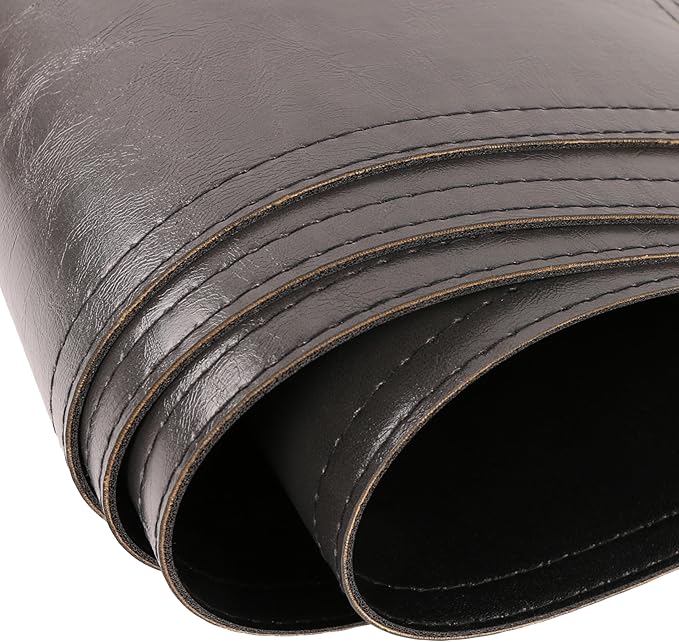 Jovono Waterproof PU Placemats, Faux Leather Dining Table Mat, Set of 8, Easy to Wipe Off Scrub Vinyl Mat, Heat & Stain Resistant for Office Conference Table, Home Décor Grey