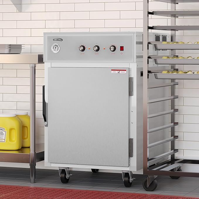 KoolMore KM-CCAH3-1D Half-Size One Door Commercial Cook and Hold Oven 3,000 W and 208/240V, UL Listed in Stainless-Steel