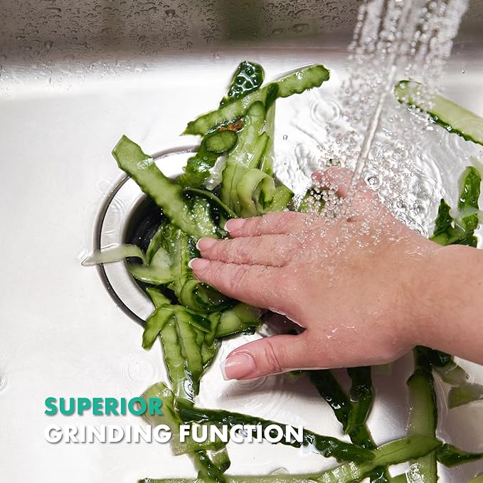 Lefton Garbage Disposal with Power Cord, 1/2 HP Continuous Feed Food Waste Disposer, LGD-513