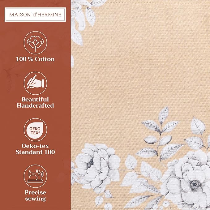 Maison d' Hermine Placemats Set of 4 100% Cotton Washable Cloth Place Mats, Reusable Table Mats for Thanksgiving Christmas Decorations Kitchen Dining Party Wedding (Pretty Autumn, 13" x 19")