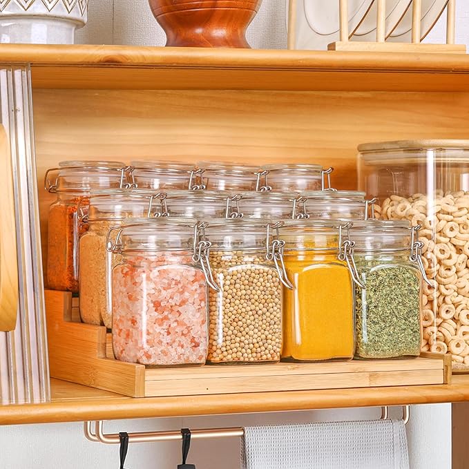 ComSaf Small Glass Jars with Airtight Lid Set of 12, Spice Jars 8 oz, Mason Jars 8 oz, Small Canning Jar, 8oz Jars with Lids for Kitchen, Jam, Jelly, Honey, Dessert, Salad, Shower Wedding Favors