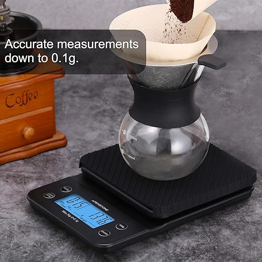 Coffee Scale with Timer Small, Apexstone Espresso Scale with Timer Small, Espresso Coffee Scale with Timer for Pour Over Coffee (Batteries Included)
