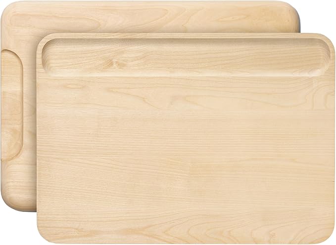 Caraway Cutting Board - Large (17 x 12”) - Double Sided Wood Cutting Board - Made From FSC-Certified Birch Wood - Food-Safe Mineral Oil & Wax Finish