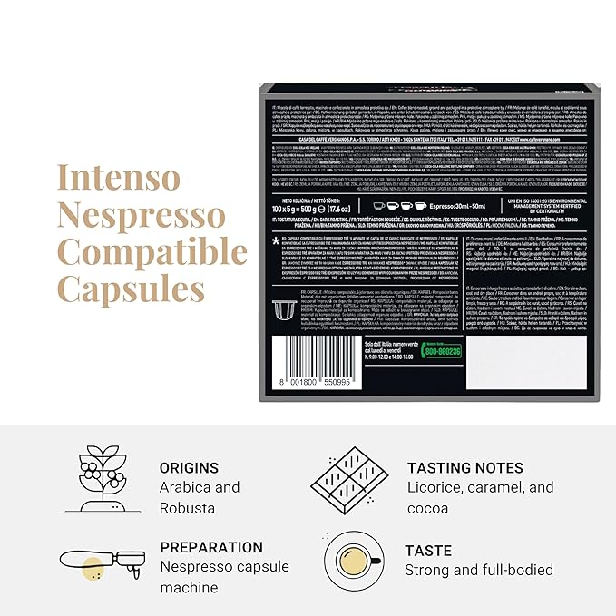 Caffe' Vergnano Medium Roast Espresso Original Line Machine Compatible Capsules