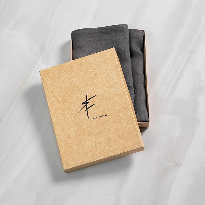 Linen Dinner Napkins 18 x 18 Inch - 100% Flax Linen Napkins - Stone Washed Pure Linen Cloth Napkins (Ash Grey, 18" x 18"(Set of 6))