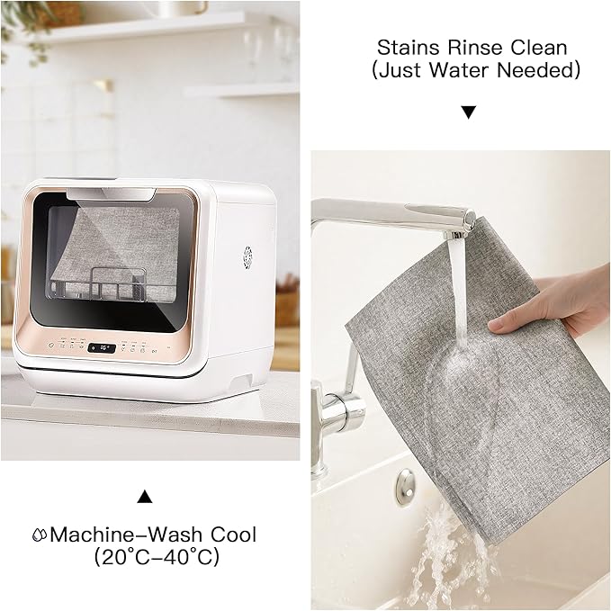 DOLOPL Placemats Set of 6, Reversible Wipeable & Heat Resistant Place Mats, Modern Faux Leather Table Mats for Kitchen, Neutral Waterproof Tablemats for Dining Table Decor, Wedding, Party(Grey)