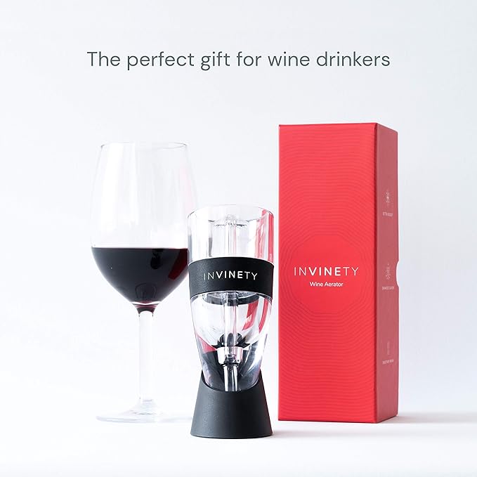 Wine Aerator | Upgraded 3 Level Aeration | All In One Diffuser, Decanter and Oxygenator | Enhance Wine Flavors