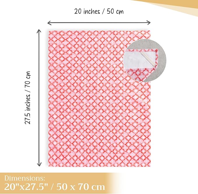 Maison d' Hermine Kitchen Towels Set of 3 100% Cotton 27.50" x 20" Reusable Cloth Tea Dish Towels Absorbent with Hanging Loop for Kitchen, Home, Dining, Cocktail Parties Spring/Summer (Rose Garden)