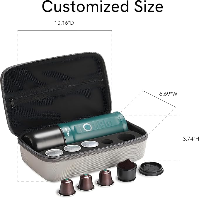OutIn Nano Complete set Portable Espresso Machine with Double Shot Accessorries and Carry Bag