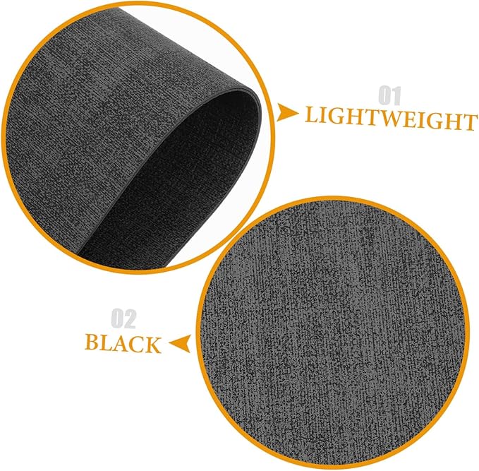 2pcs Reversible Faux Leather Placemats Heat Resistant Non-Slip Dining Table Mats with Spillproof Surface for Indoor Outdoor Use