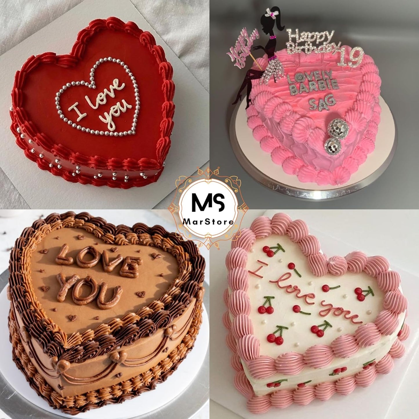 Heart Shaped Cake Pans 8 Inch – 1 PCS Nonstick Silicone Heart Cake Pan for Baking, Oven & Microwave Safe Molds – Durable, Easy-Clean Matte Surface - Grade Novelty Shaped Cake Pans (Pink)