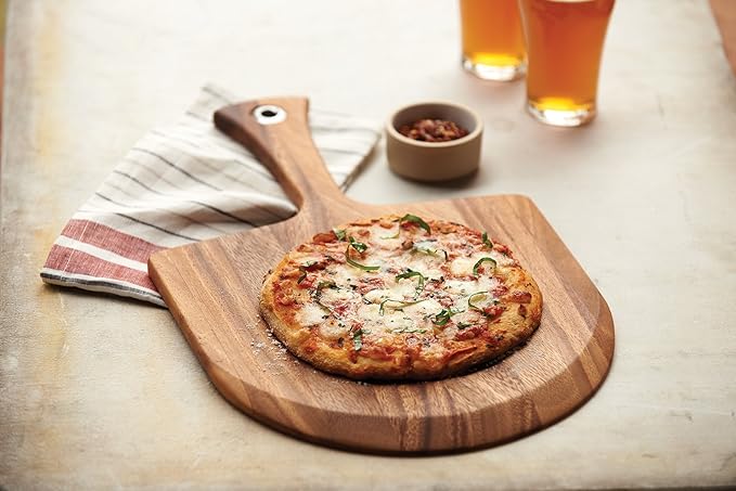 Ironwood Lucca Mini Pizza Peel, One Size, Acacia Wood