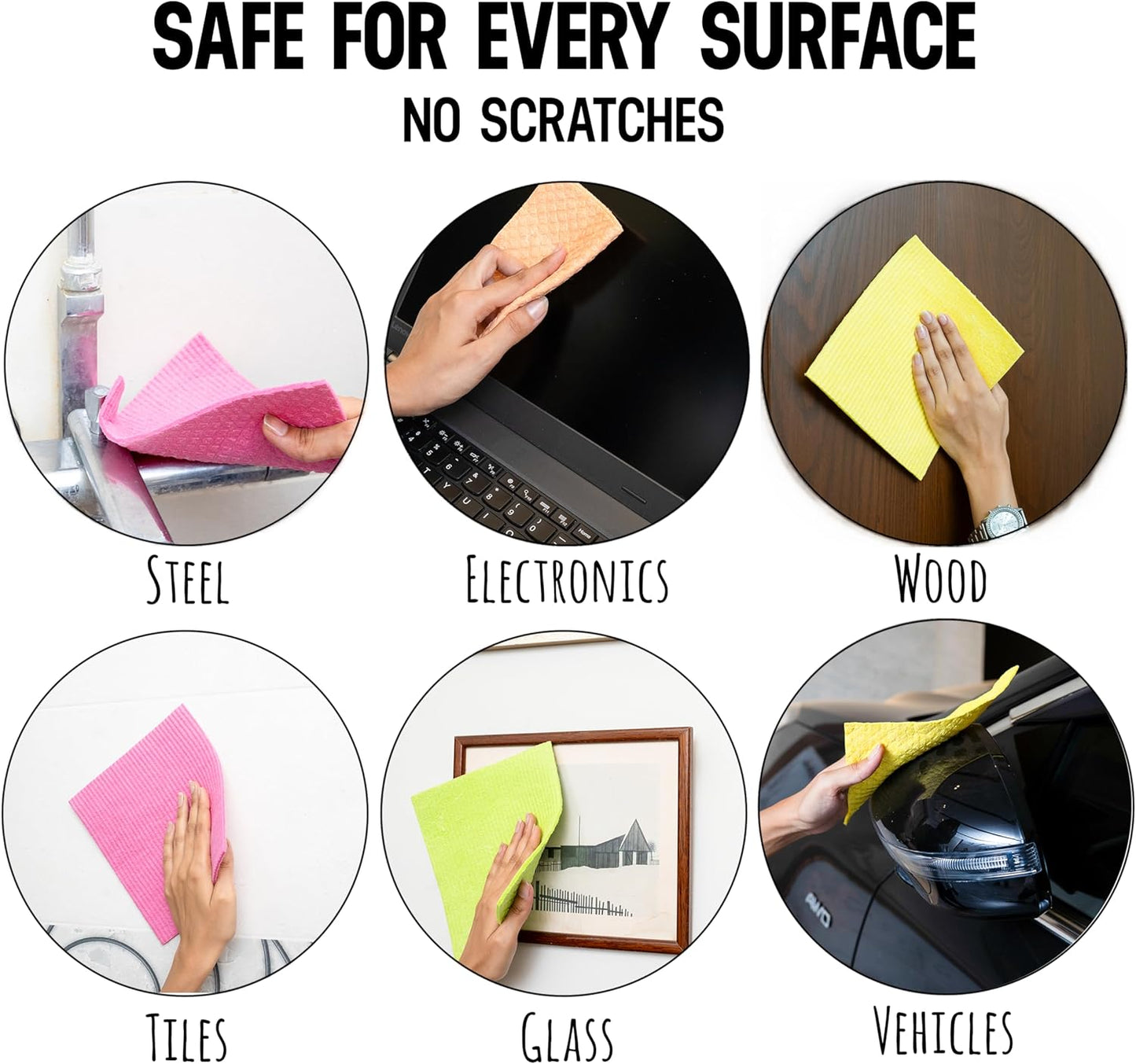 Swedish Dishcloths for Kitchen 10 Pack – Reusable Swedish Dish Cloths That Don't Smell, Oeko-TEX Certified Eco-Friendly Dish Cloths