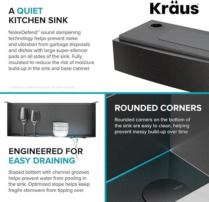 KRAUS Kore Workstation 27-inch Farmhouse Apron Front 16 Gauge Black Stainless Steel Single Bowl Kitchen Sink in PVD Gunmetal Finish with Accessories, KWF210-27-PGM