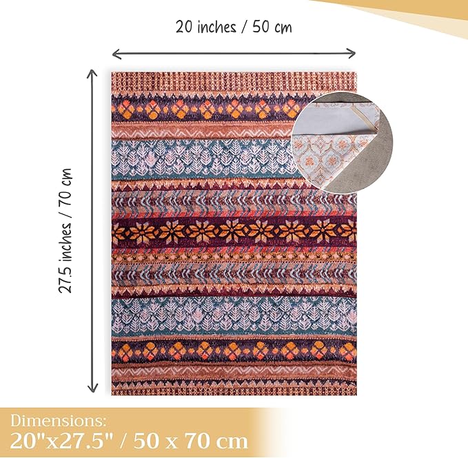 Maison d' Hermine Kitchen Towels Set of 3 100% Cotton 20" x 27.5" Reusable Cloth Tea Dish Towels Absorbent with Hanging Loop for Kitchen Dining Thanksgiving Christmas Decorations (Fair Isle)