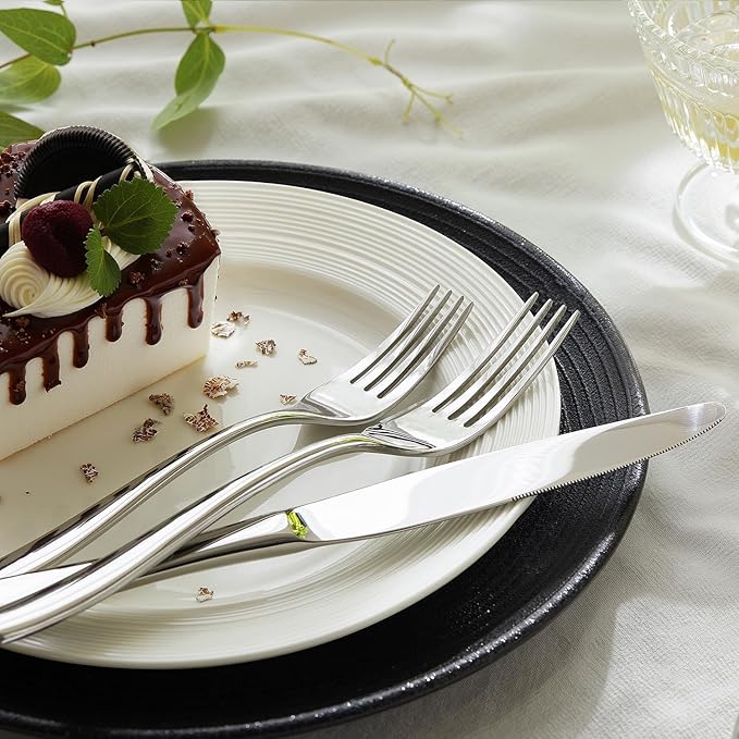 HIKAA 20-Piece Silverware Set for 4, Heavy Duty Stainless Steel Flatware Cutlery Set For Home Kitchen Restaurant Hotel, Kitchen Utensils Set, Mirror Polished, Dishwasher Safe