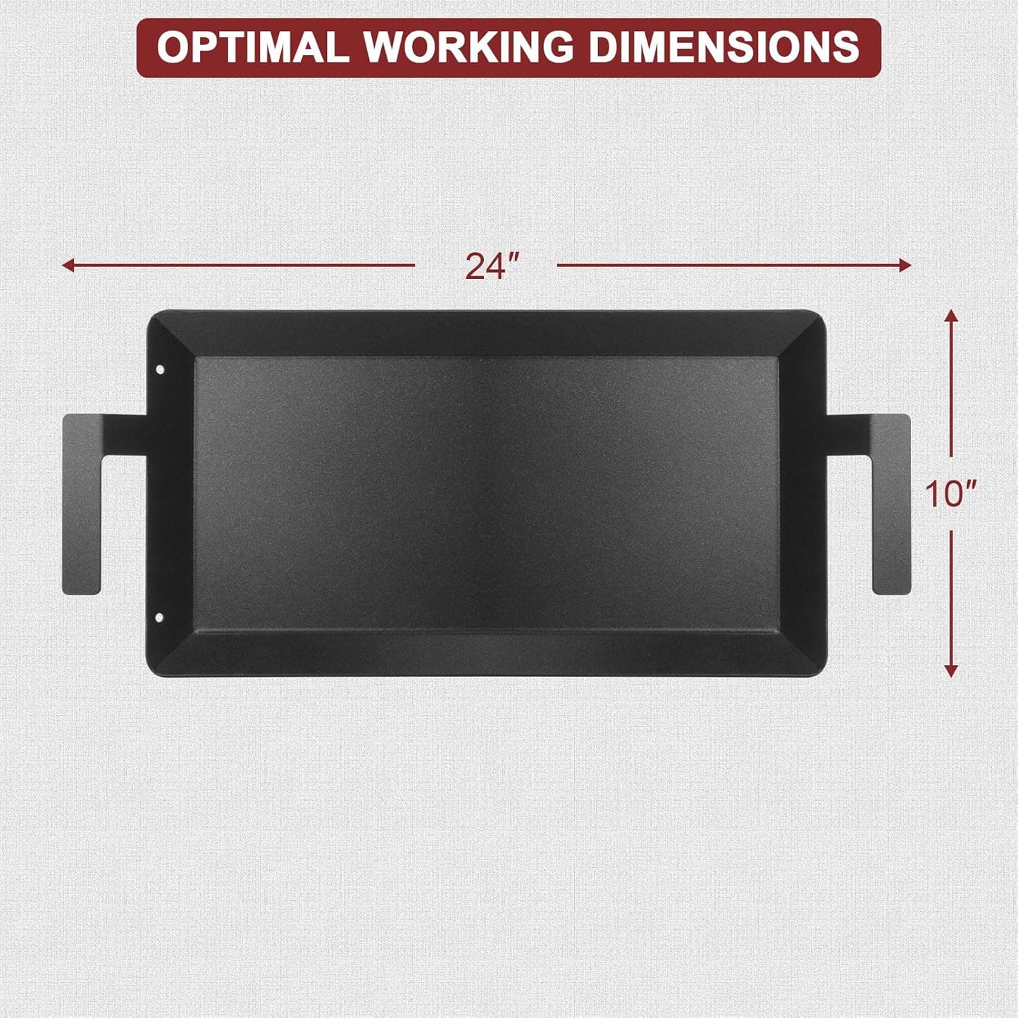 Carbon Steel Griddle - Professional Cookware Griddle Pan for Induction, Stove Top, Gas Grill, Cooktop, Electric and more, 24" x 10" NonStick Flat Top Griddle Plate Skillet, Indoor/Outdoor Use