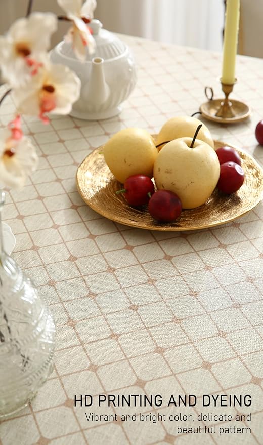 Floral Tablecloth for Rectangular Tables,Linen Table Cloth with Colorful Flowers Pattern,Heavy Durable Table Cover for Dining Thanksgiving Kitchen Decor Party Banquet Christmas,63"*110"