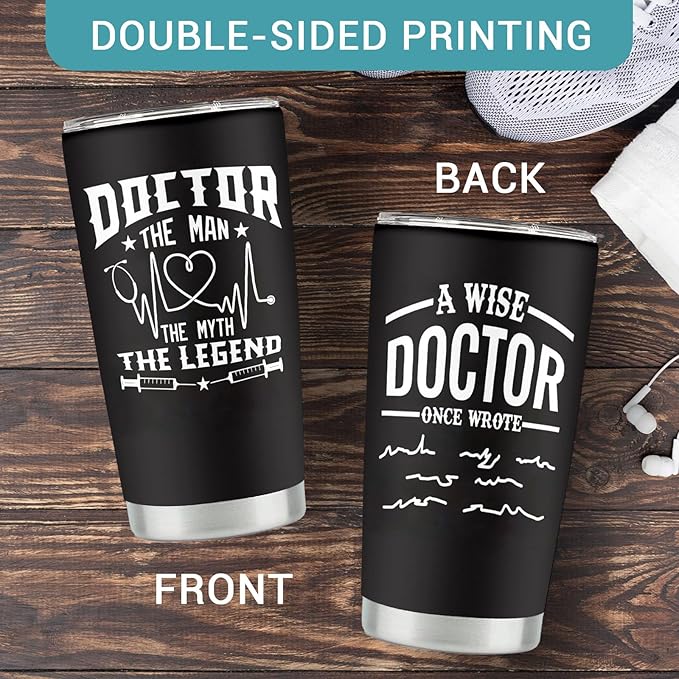 Doctor Gifts for Men - Male Doctor Appreciation Gifts - Birthday/Christmas Gift for Doctors - Retirement Gift for Doctors, 20 oz Insulation Stainless Steel Tumbler