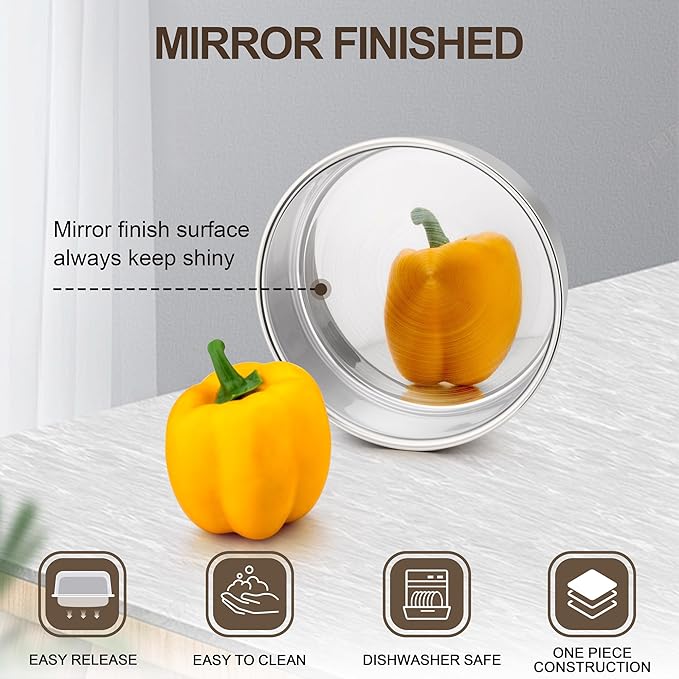 Homikit 6 Inch Round Cake Pan Set, Stainless Steel Small Baking Pans 3 Pack for Oven & Dishwasher, 2” Deep Small Nonstick Layer Cake Tins, Non-Toxic & Healthy