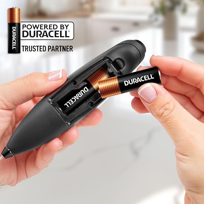 Zulay Kitchen Whisk Milk Frother with 4 Duracell Batteries - Powerful Handheld Foam Maker for Coffee, Lattes, Matcha, Hot Chocolate & Cappuccinos - Whip Creamy Froth in Seconds -