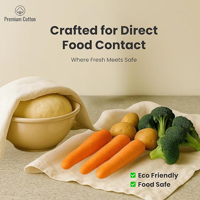 Dish Cloths Cotton| Dish Towels Absorbent and Lint Free Flour Sack| Dishcloths for Kitchen Washing Dishes| Fast Drying Dish Rags| 12 Pack 13 inch x 13 Inch Natural