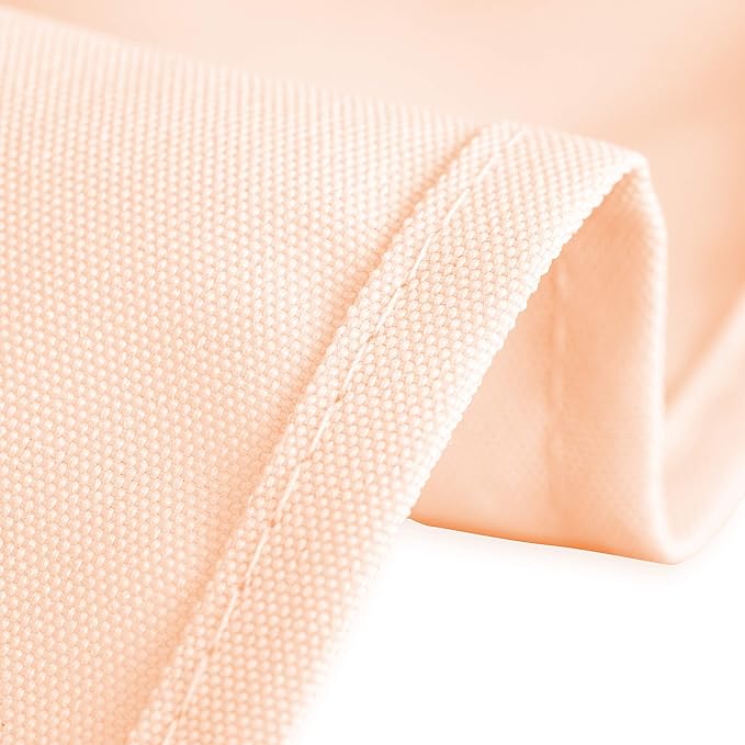 LinenTablecloth 60 x 126-Inch Rectangular Polyester Tablecloth Peach