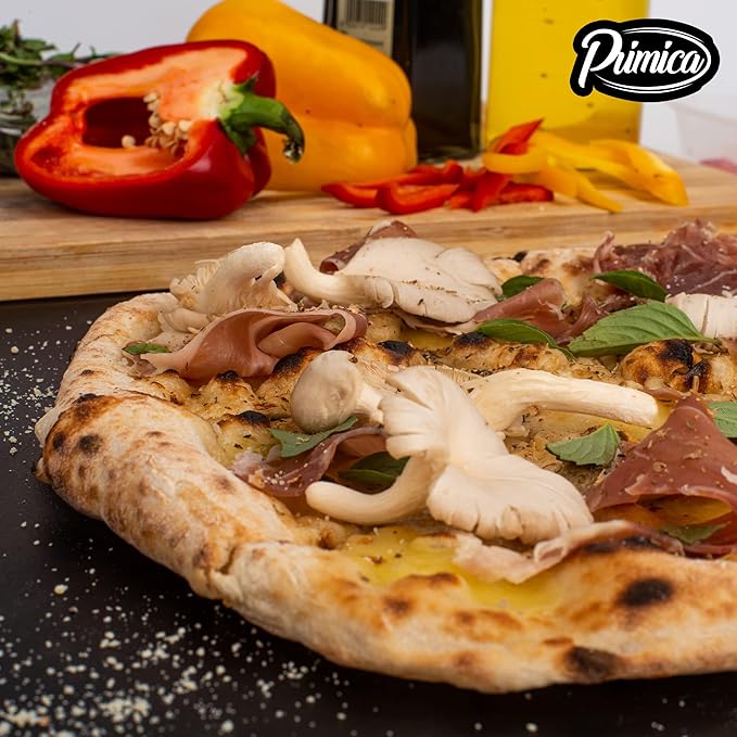 Primica Pizza Steel for Oven & Grill 13.6" x 13.6" The Ultimate Crust Game Changer, Perfect for Oven Baked Pizza with higher Conductivity, Premium Baking Alternative to Pan and Stone