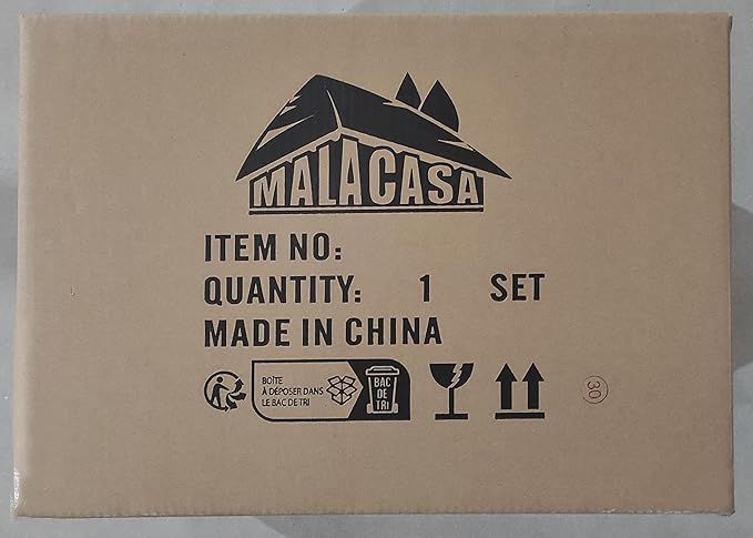 MALACASA Dinnerware Sets, 24 Piece Porcelain Square Dishes, White with Black Rim Plates and Bowls Sets, Ceramic Dish Set for 6, Chip Resistant Dishware Sets, Series ELISA