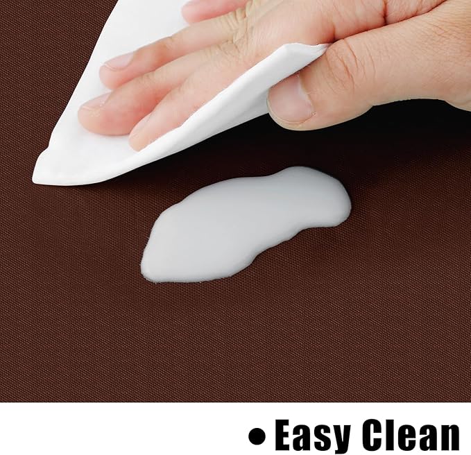 homing Rectangle Vinyl Tablecloth, Waterproof Spillproof Plastic Flannel Backed Table Cloth, Wipe Clean Table Cover for Autumn, Thanksgiving, Harvest Parties (Coffee, 54" x 120")