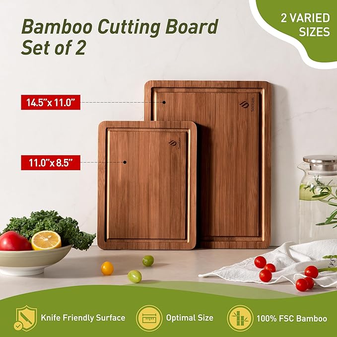 Bamboo Cutting Board Set Non Slip Feet Over Sink Gifts Best Mama Mommy Bonus Busy Mom Ever Christmas Xmas Birthday Law Step Stepmom Stepmother Who Have Everything Good Unique Useful Present