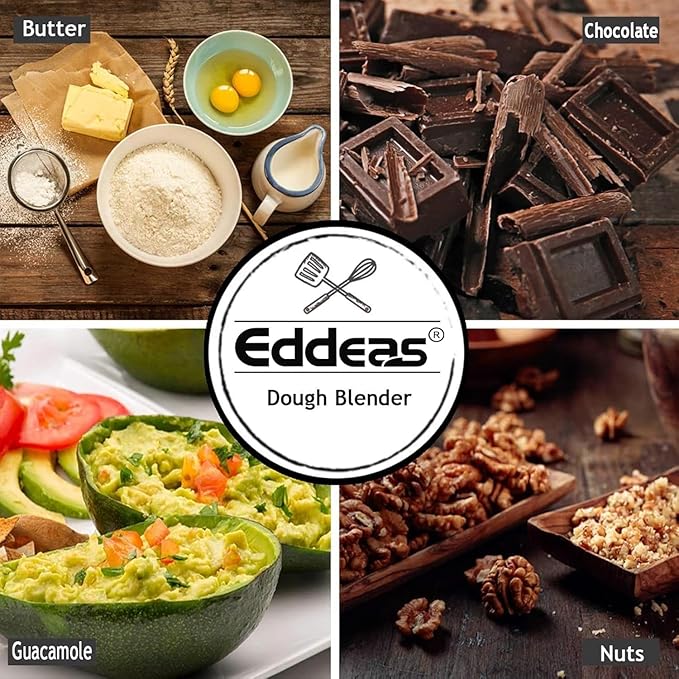 Dough Scraper and Dough Blender, Multi-Purpose Scraper Chopper Dough Tools, Heavy Duty Stainless Steel and Non-slip handle Pastry Cutter Set, Great for Pastry, Pizza, Dough and Cake