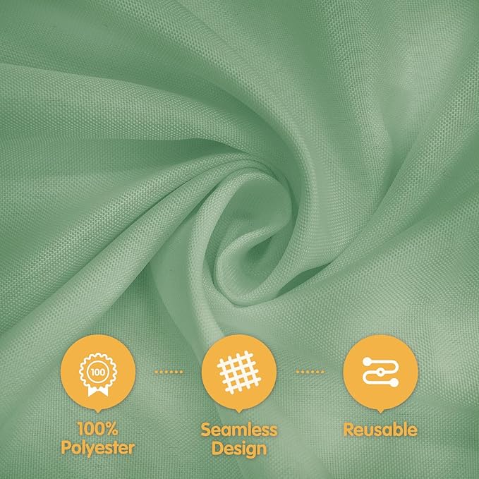 BRILLMAX 6 Pack Sage Green Round Tablecloths 120 Inch - Circle Bulk Linen Polyester Fabric Washable Table Cloth Cover for Wedding Reception Banquet Birthday Party Buffet Restaurant