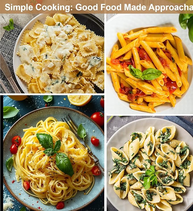 11 Pcs Pasta Making Tools with 4 Ravioli Stamps(Christmas Tree,Bell,Square,Round),Pasta Drying Rack, Threaded Rolling Pin, 2 Rolling Pins, Gnocchi Board,Dough Cutter, Wheel Cutter,Homemade Pasta Kit