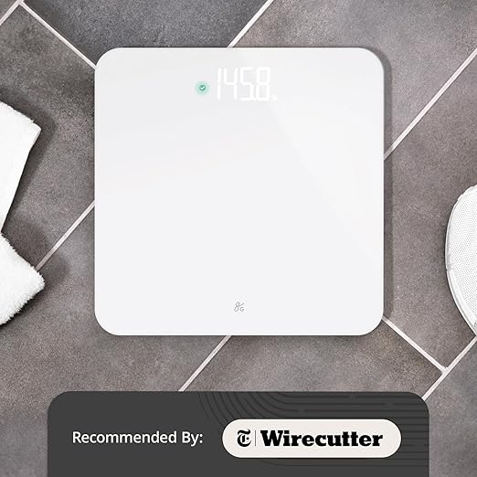 Greater Goods Digital AccuCheck Bathroom Scale for Body Weight, Capacity up to 400 lbs, Batteries Included, White