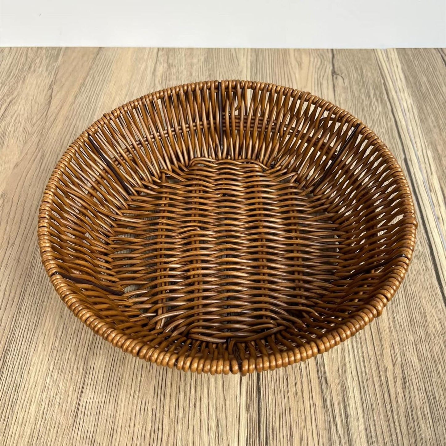 Fruit Baskets Wicker Bread Basket, Woven Tabletop Food Fruit Vegetables Serving, Restaurant Serving Basket,Shape (Circular type)
