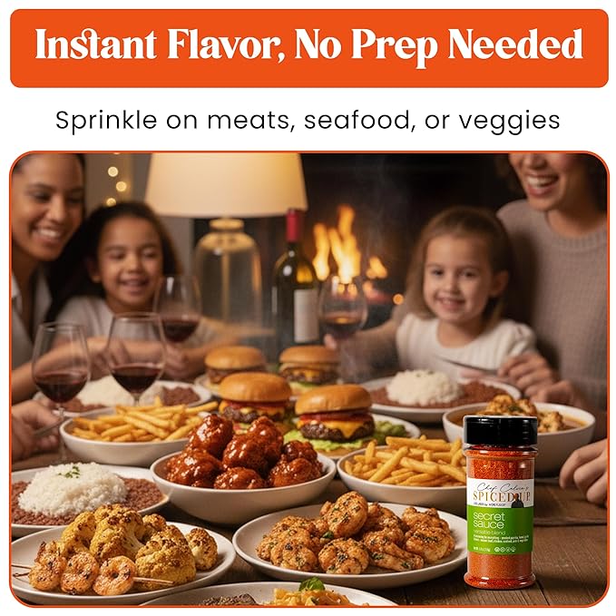 3 Pack Secret Sauce Seasoning | Made in the USA All Purpose Seasoning with Bold, Smoky & Spicy Blend | Dry Rub for Grilling Meat | Chicken, Beef & Pork Rub | Vegan, Non-GMO, Gluten-Free – 5.8 oz