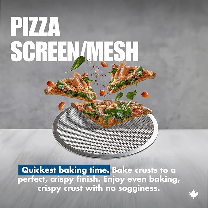 Norjac 8 Inch Pizza Screen, 12 Pack – Aluminum Mesh for Oven, Seamless, Rust-Free, Durable Baking Trays for Crispy Crusts