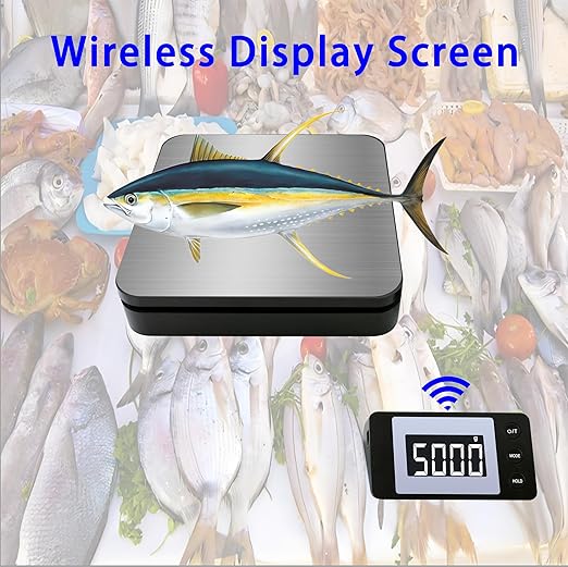 Shipping Scale, 110 LB Digital Postage Scale, LCD Display Postal Scales, Hold/Tare Function, Lightweight Scale for Packages, Luggage, Pet, Industrial, Laundry, Warehouse, Kitchen