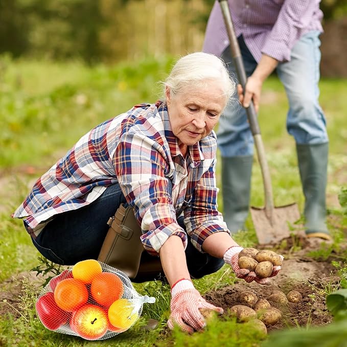 Windyun 1000 Pcs 20 Inch Reusable Mesh Nylon Netting Bulk, Fits Storage Egg Vegetable Seafood Fruits Bags Grocery Bags (White)