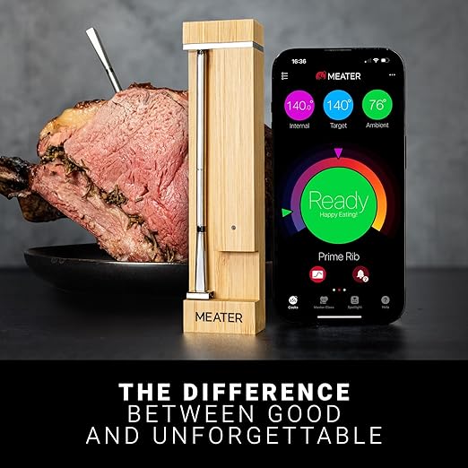 MEATER Pro: Smart Bluetooth Wireless Meat Thermometer Digital | 1000°F Heat Resistance | Long Range | Certified Accuracy | BBQ, Oven, Grill, Smoker, Air Fryer, Deep Fryer