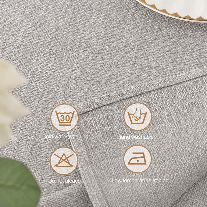 Table Cloth Rectangle Table Cover 47x63 Inches Faux Linen Wrinkle Free and Waterproof Beige Rectangle Tablecloth for Kitchen Dining Party Buffet Wedding