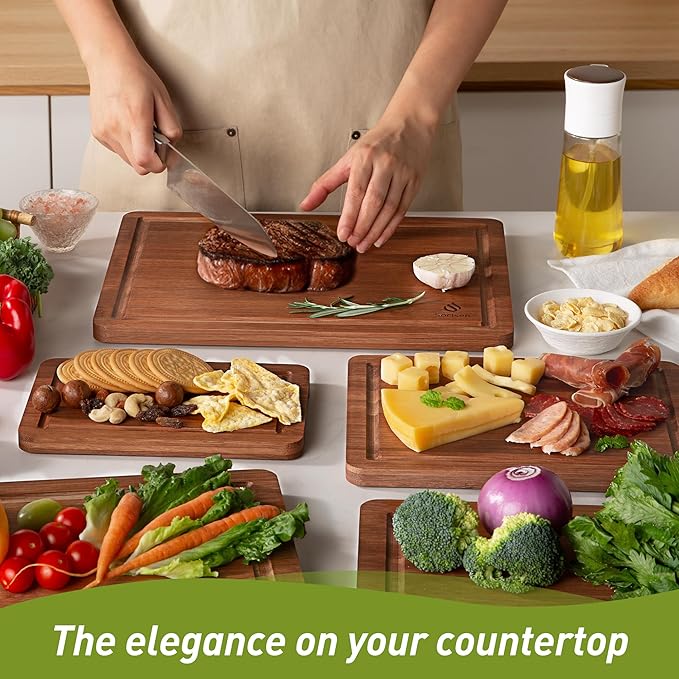 Bamboo Cutting Board Set Non Slip Feet Over Sink Best Grandpa Grandfather Elder Men Father Day Grandparents Great Papaw Peepaw Grampy Pawpaw Granddad Happy Birthday Christmas Xmas