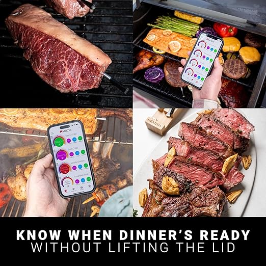 MEATER Block: WiFi Smart Wireless Meat Thermometer | 4 Probes, Long Range | Perfect for BBQ, Oven, Grill, Kitchen, Smoker, Air Fryer | Apple Watch, Alexa Compatible | iOS & Android App