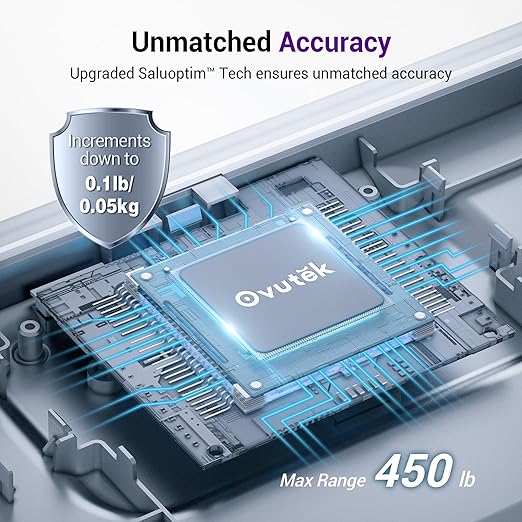 Scale for Body Weight, Highly Accurate 450lb Digital Bathroom Scales for People, Automatic Weighing Machine for Baby, Pet, Light Items, Large LED, Sturdy and Durable Base, White