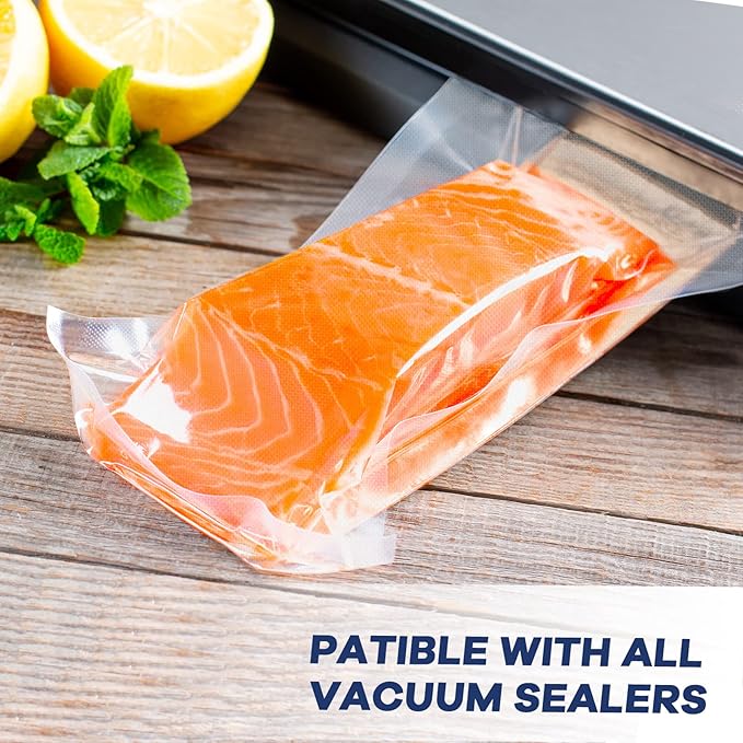 Vacuum Sealer Bags 2 Rolls 11"x50' Commercial Grade Food Saver Bags for Seal a Meal, BPA Free, Heavy Duty, Great for vac Storage, Meal Prep or Sous Vide