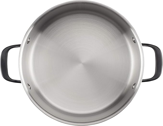 KitchenAid 5-Ply Clad Stainless Steel Cookware Pots and Pans Set, 10 Piece, Polished Stainless