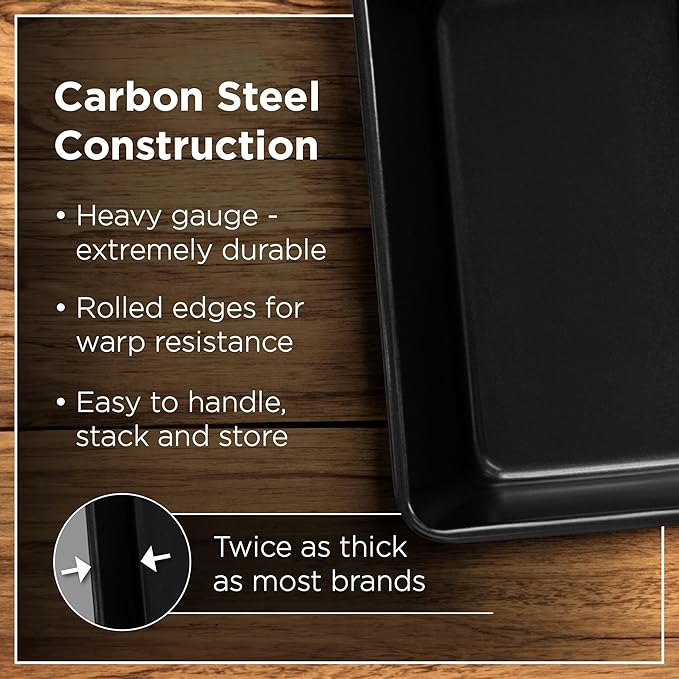 Wrenbury Pro 1lb Bread Loaf Pan 8x4 Set of 2 - Loaf Tins for Baking Non Stick - Toughened Heavy Gauge - Twin Pack - Banana Bread Loaf Pan