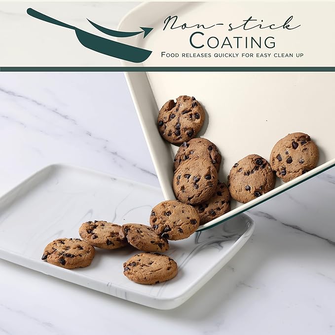 Country Kitchen Nonstick Stackable Bakeware Set - Durable, Easy Release Baking Set, Sage, 13 Pcs