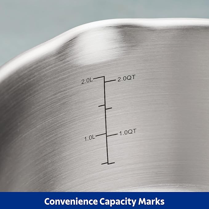 Tramontina Tempo Tri-Ply Base Stainless Steel 14-Piece Cookware Set with Glass Lids, Pots and Pans Kitchen Set, Induction-Ready, Oven-Safe, Dishwasher-Safe